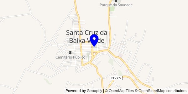 Mapa de Santa Cruz da Baixa Verde - Nutricionistas