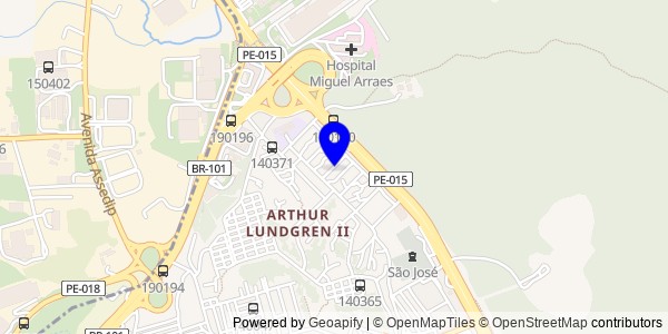 Mapa de São José do Belmonte - Fisioterapeutas