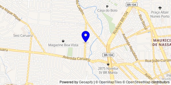 Mapa de Belém do São Francisco - Nutricionistas