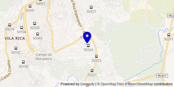 Mapa de Orocó - Nutricionistas