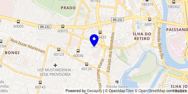 Mapa de Brejo da Madre de Deus - Fisioterapeutas