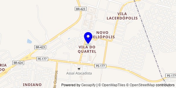 Mapa de Caetés - Nutricionistas