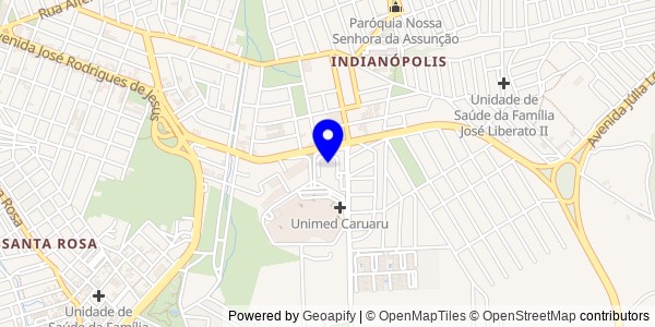 Mapa de Caruaru - Nutricionistas