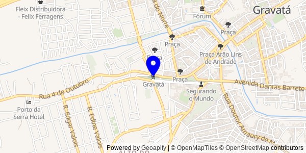 Mapa de Gravatá - Nutricionistas