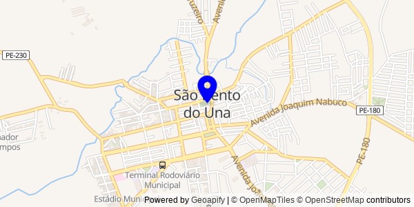 Mapa de São Bento do Una - Nutricionistas