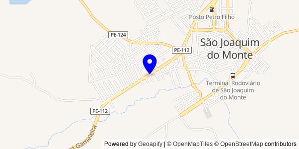 Mapa de São Joaquim do Monte - Nutricionistas