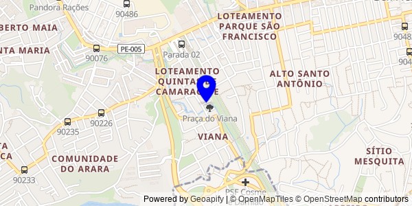 Mapa de Chã de Alegria - Nutricionistas