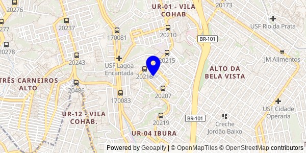 Mapa de Lagoa de Itaenga - Fisioterapeutas