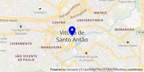 Mapa de Vitória de Santo Antão - Fisioterapeutas