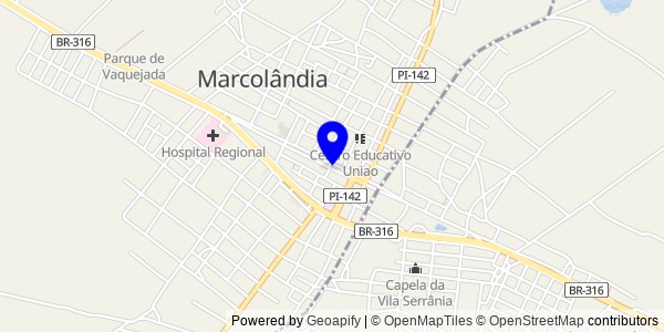 Mapa de Marcolândia - Fisioterapeutas