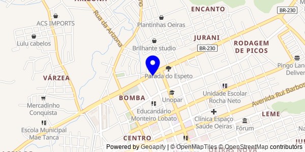 Mapa de Oeiras - Nutricionistas