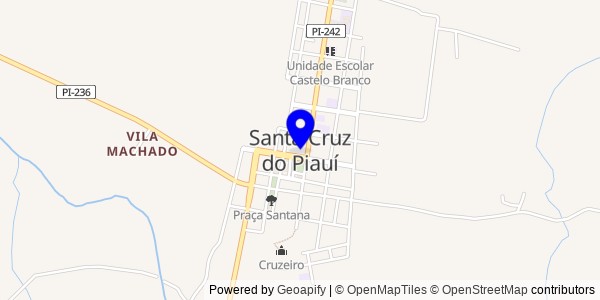 Mapa de Santa Cruz do Piauí - Fisioterapeutas