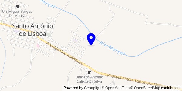 Mapa de Santo Antônio de Lisboa - Fisioterapeutas