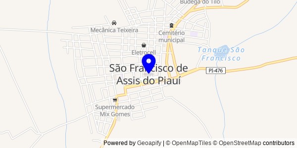 Mapa de São Francisco de Assis do Piauí - Nutricionistas