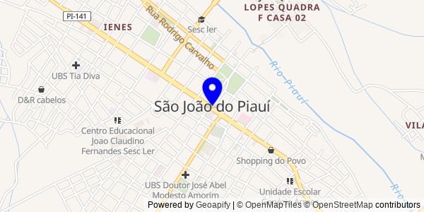 Mapa de São João do Piauí - Fisioterapeutas
