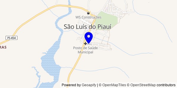 Mapa de São Luis do Piauí - Fisioterapeutas