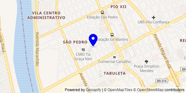 Mapa de Beneditinos - Fisioterapeutas