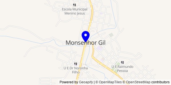 Mapa de Monsenhor Gil - Fisioterapeutas