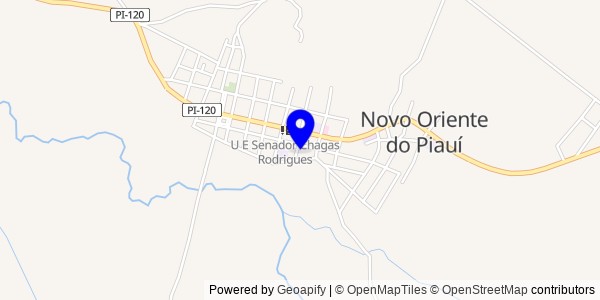 Mapa de Novo Oriente do Piauí - Fisioterapeutas