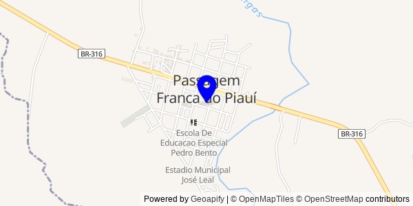 Mapa de Passagem Franca do Piauí - Nutricionistas