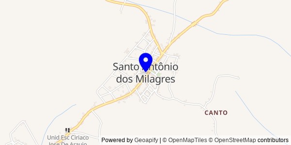 Mapa de Santo Antônio dos Milagres - Nutricionistas