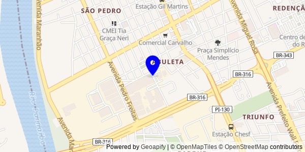 Mapa de Gilbués - Fisioterapeutas