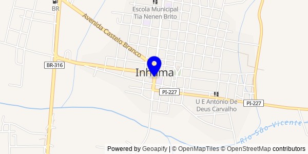 Mapa de Ribeiro Gonçalves - Fisioterapeutas