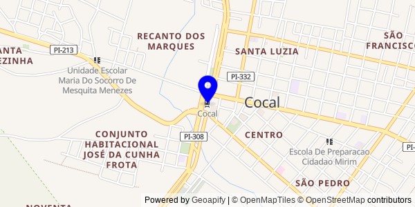 Mapa de Cocal - Fisioterapeutas