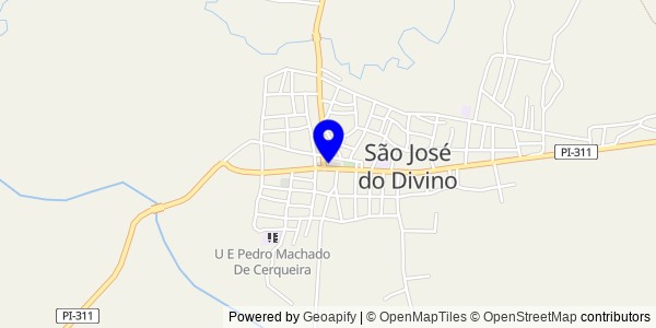 Mapa de São José do Divino - Fisioterapeutas