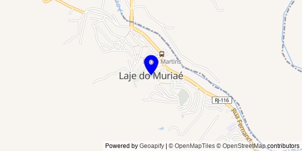 Mapa de Laje do Muriaé - Fisioterapeutas