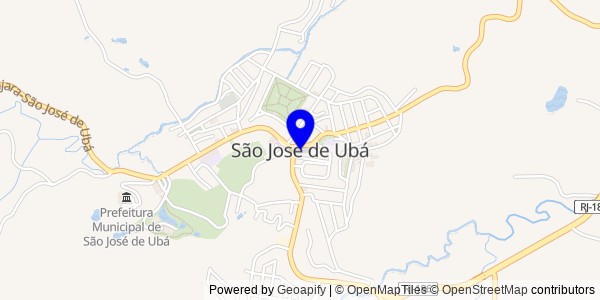 Mapa de São José de Ubá - Nutricionistas