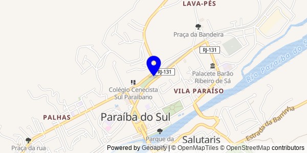 Mapa de Paraíba do Sul - Nutricionistas