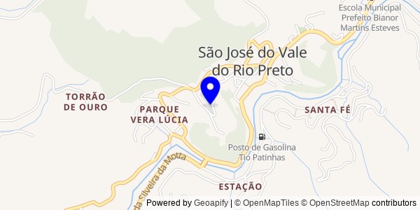Mapa de São José do Vale do Rio Preto - Fisioterapeutas