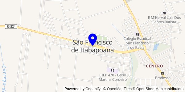 Mapa de São Francisco de Itabapoana - Nutricionistas