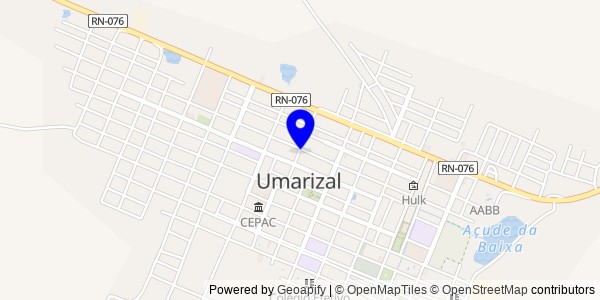 Mapa de Olho d'Água do Borges - Nutricionistas