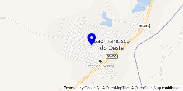 Mapa de São Francisco do Oeste - Fisioterapeutas