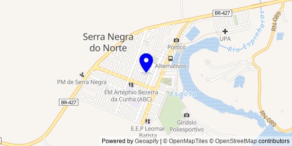 Mapa de Triunfo Potiguar - Fisioterapeutas