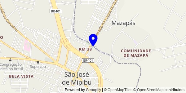 Mapa de São José de Mipibu - Fisioterapeutas