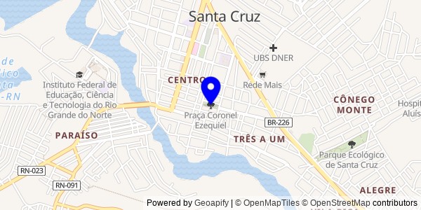 Mapa de Coronel Ezequiel - Nutricionistas