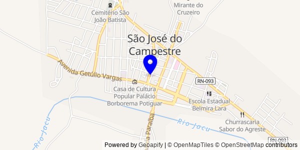 Mapa de São José do Campestre - Nutricionistas