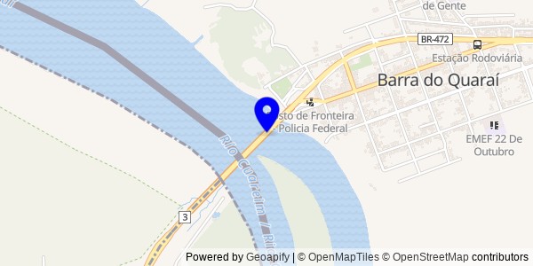 Mapa de Barra do Quaraí - Nutricionistas