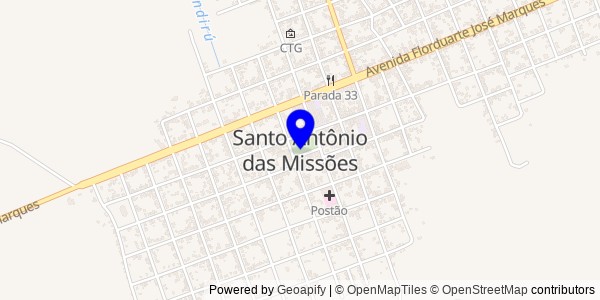 Mapa de Santo Antônio das Missões - Nutricionistas