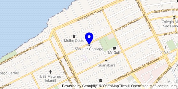 Mapa de São Luiz Gonzaga - Fisioterapeutas