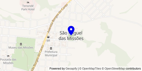 Mapa de São Miguel das Missões - Fisioterapeutas