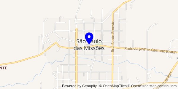 Mapa de São Paulo das Missões - Fisioterapeutas