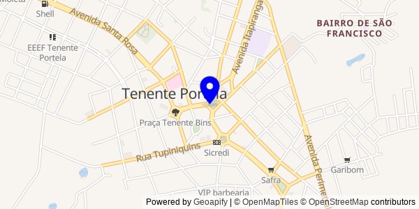 Mapa de Tenente Portela - Fisioterapeutas