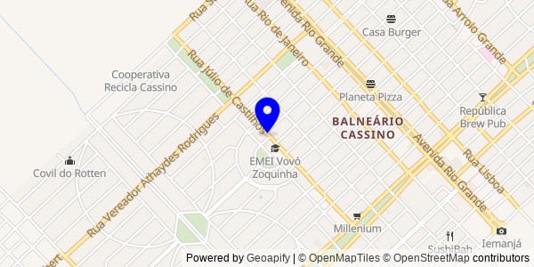 Mapa de Júlio de Castilhos - Nutricionistas