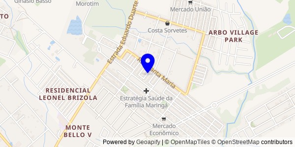 Mapa de São Martinho da Serra - Nutricionistas