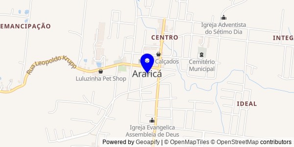 Mapa de Araricá - Fisioterapeutas