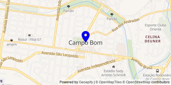 Mapa de Campo Bom - Fisioterapeutas